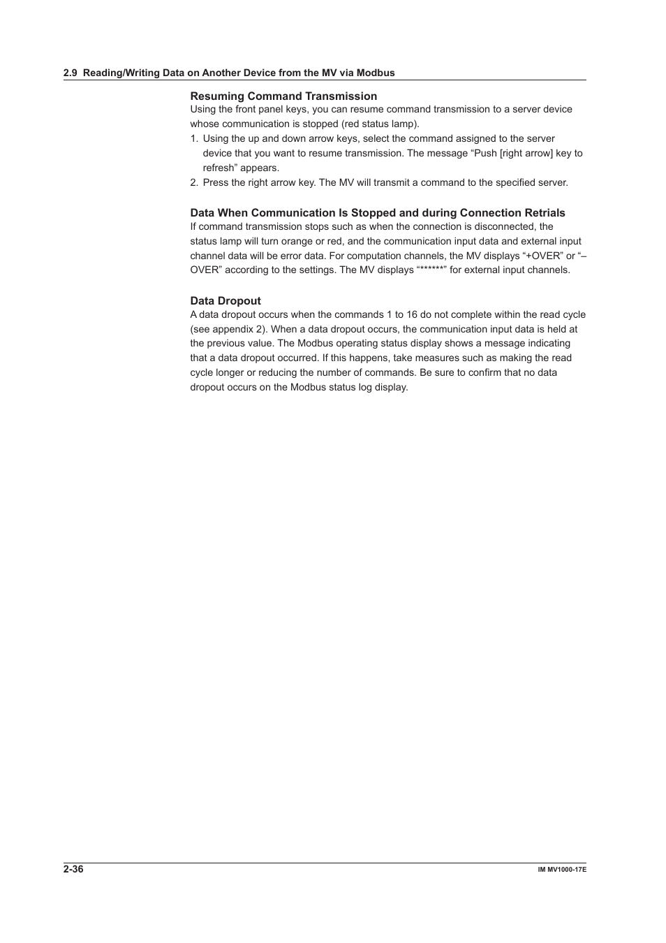 Yokogawa Button Operated MV2000 User Manual | Page 51 / 178