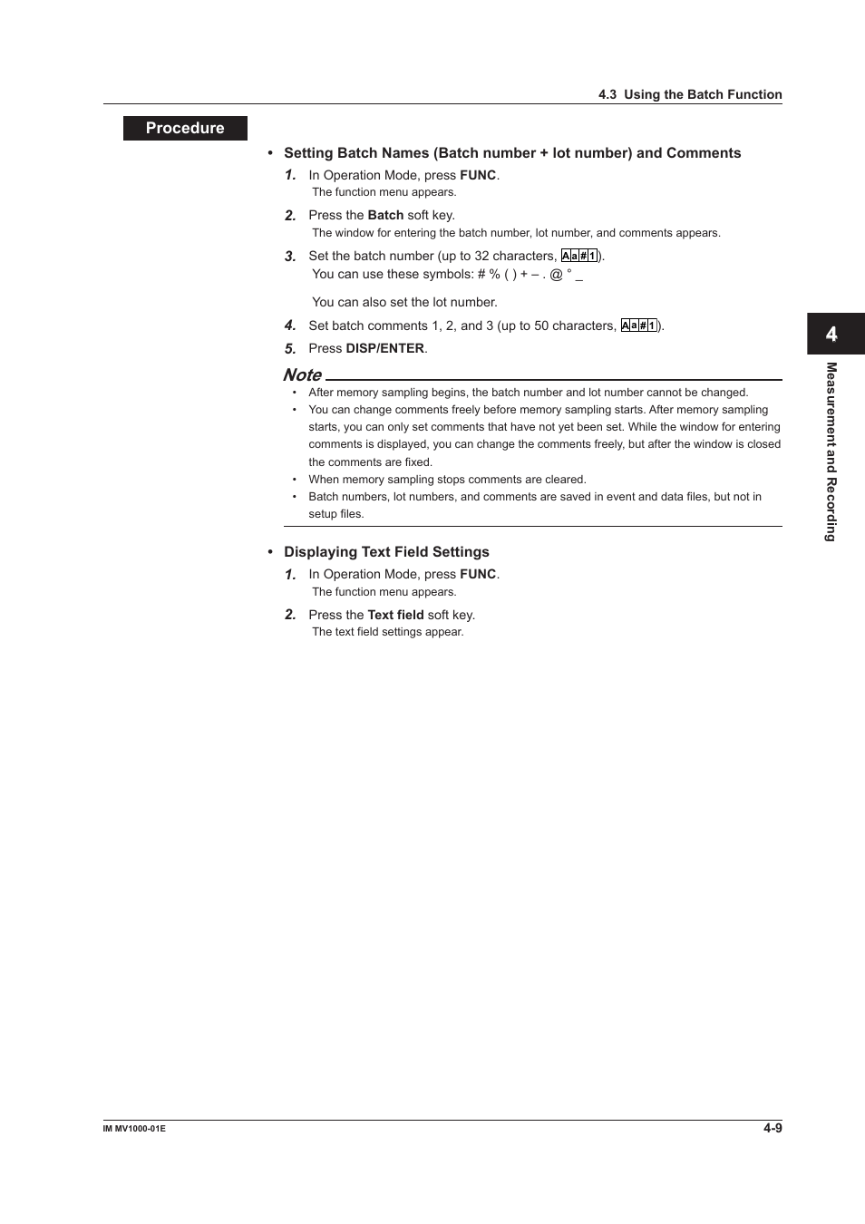 Yokogawa Button Operated MV2000 User Manual | Page 109 / 310