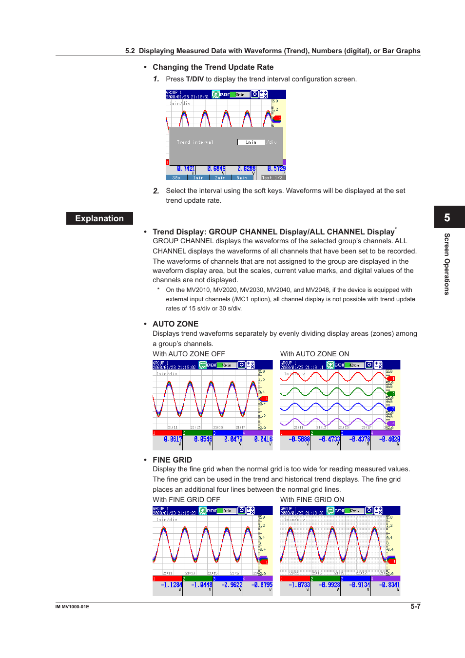 Yokogawa Button Operated MV2000 User Manual | Page 129 / 310