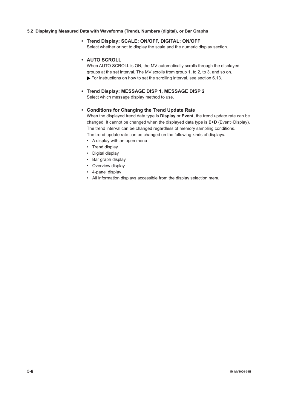 Yokogawa Button Operated MV2000 User Manual | Page 130 / 310