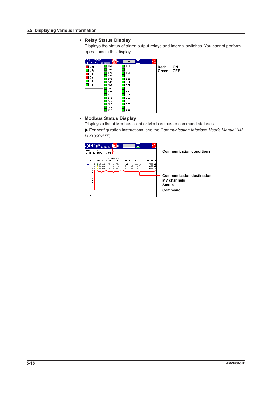 Yokogawa Button Operated MV2000 User Manual | Page 140 / 310