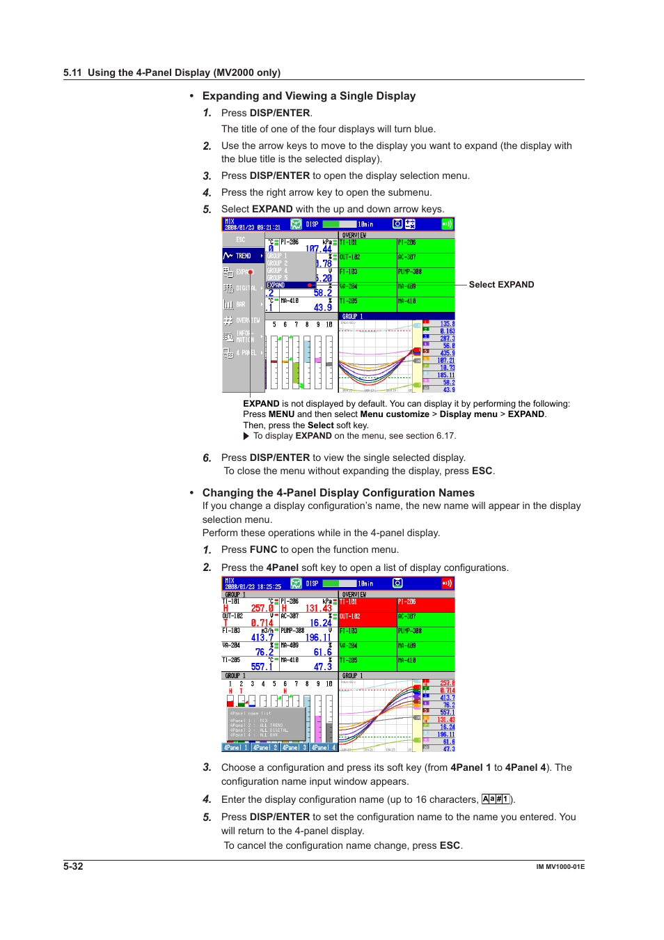 Yokogawa Button Operated MV2000 User Manual | Page 154 / 310