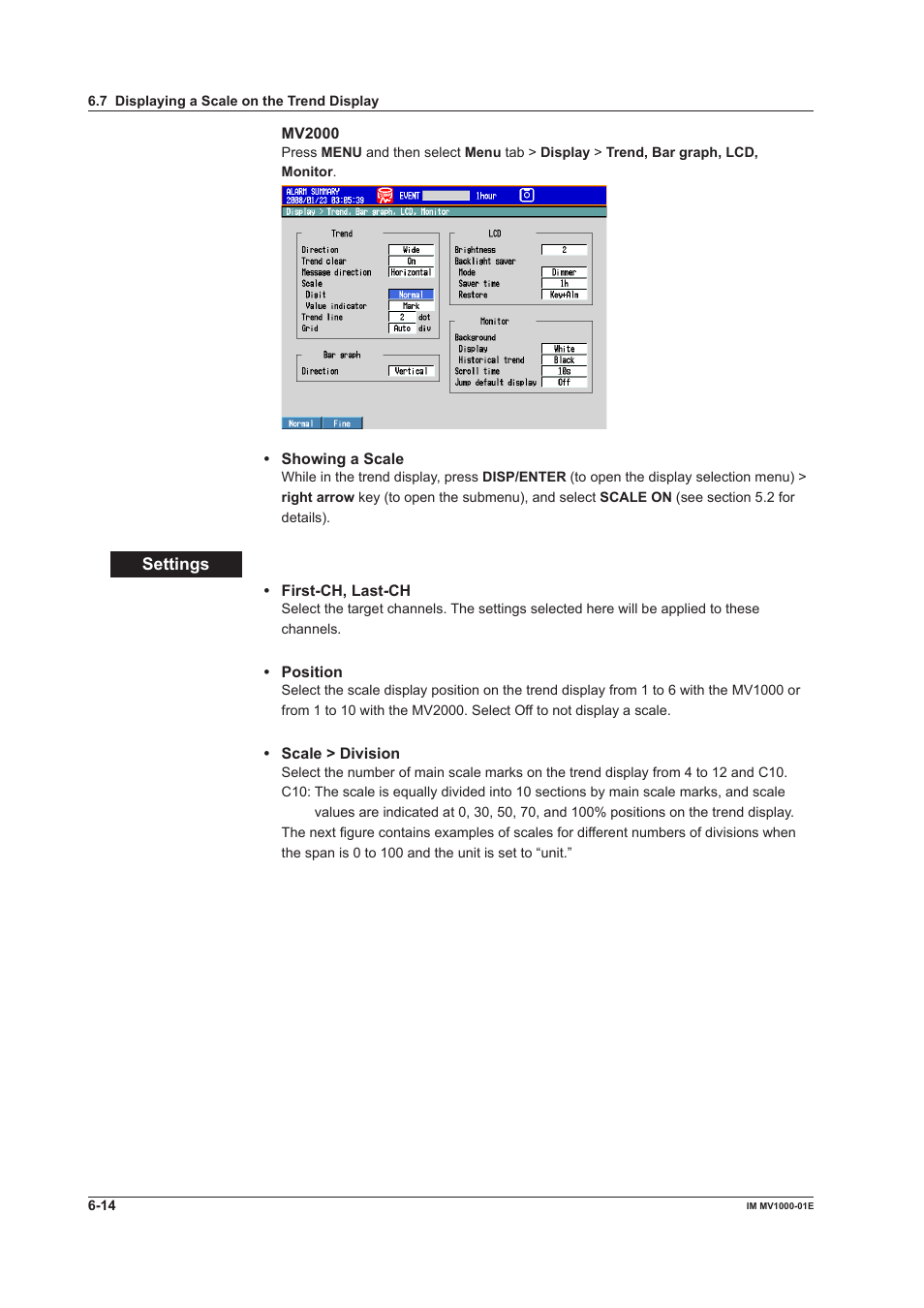 Yokogawa Button Operated MV2000 User Manual | Page 168 / 310