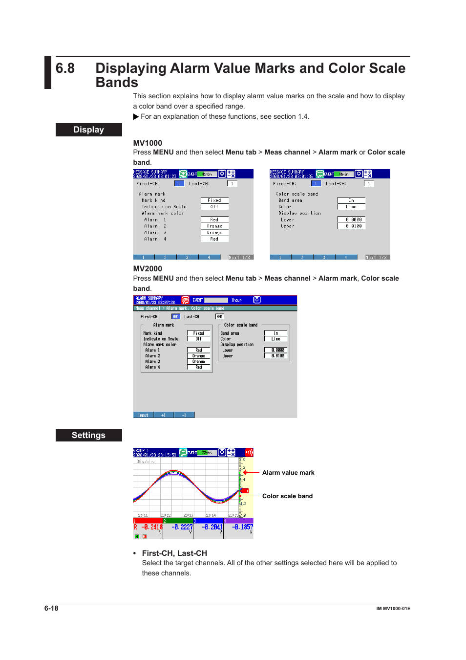 Yokogawa Button Operated MV2000 User Manual | Page 172 / 310