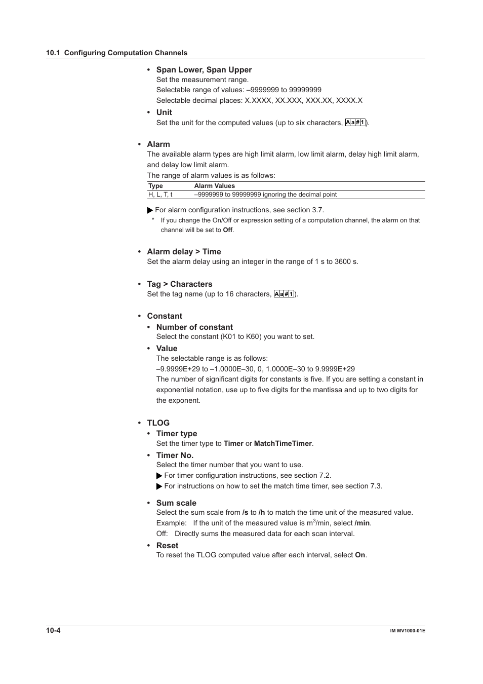 Yokogawa Button Operated MV2000 User Manual | Page 224 / 310