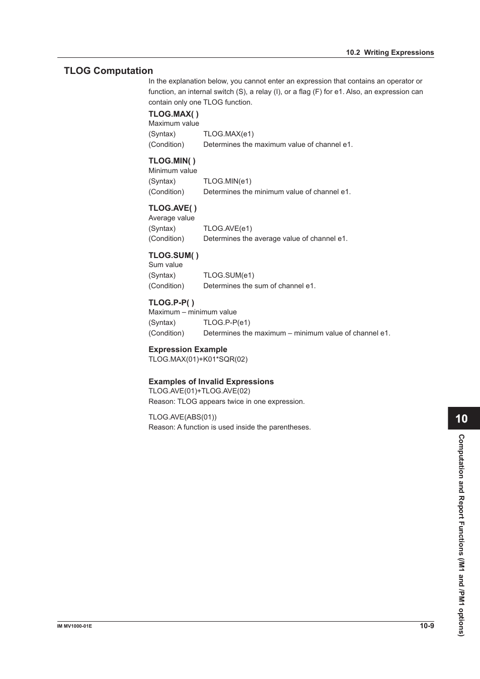 Yokogawa Button Operated MV2000 User Manual | Page 229 / 310