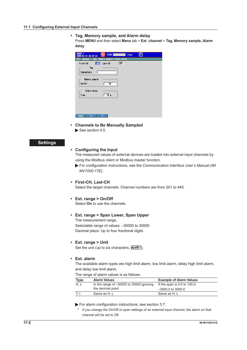 Yokogawa Button Operated MV2000 User Manual | Page 241 / 310