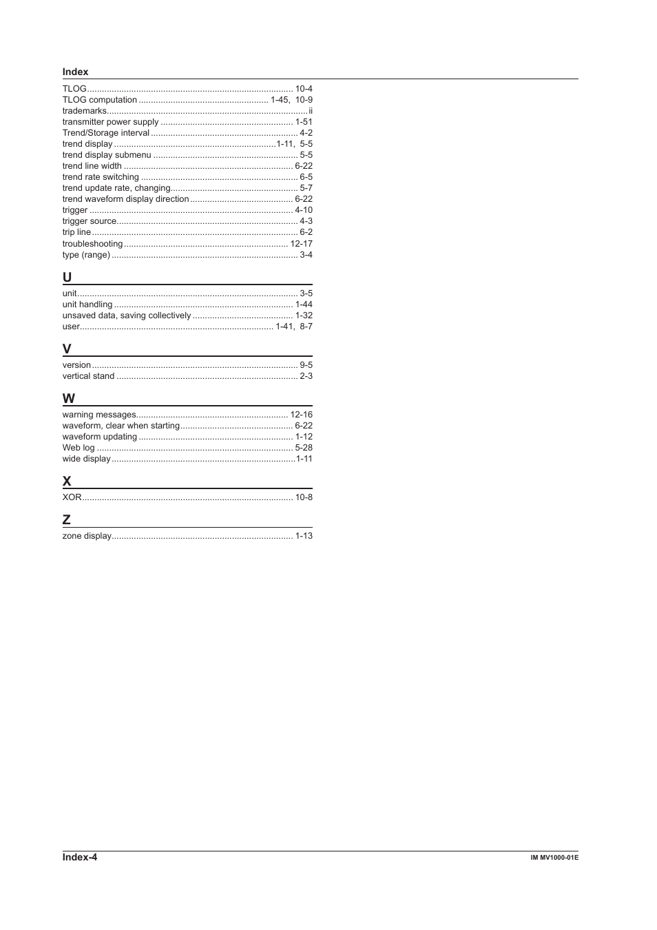 Yokogawa Button Operated MV2000 User Manual | Page 310 / 310