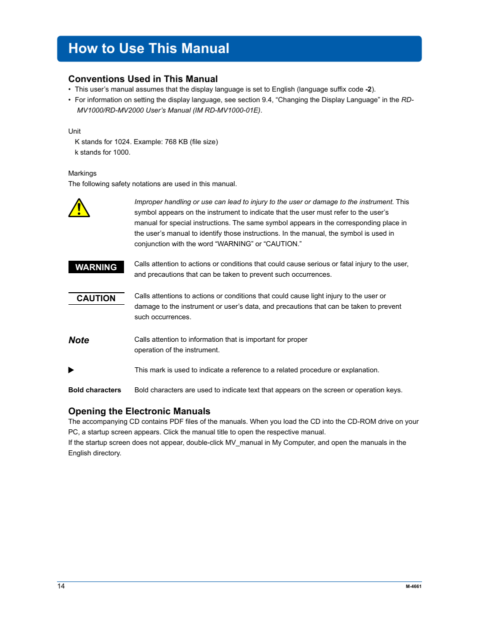 How to use this manual | Yokogawa Button Operated MV2000 User Manual | Page 13 / 55