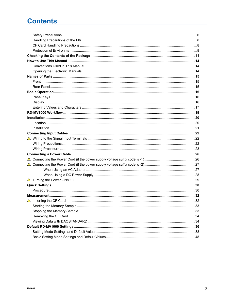 Yokogawa Button Operated MV2000 User Manual | Page 2 / 55