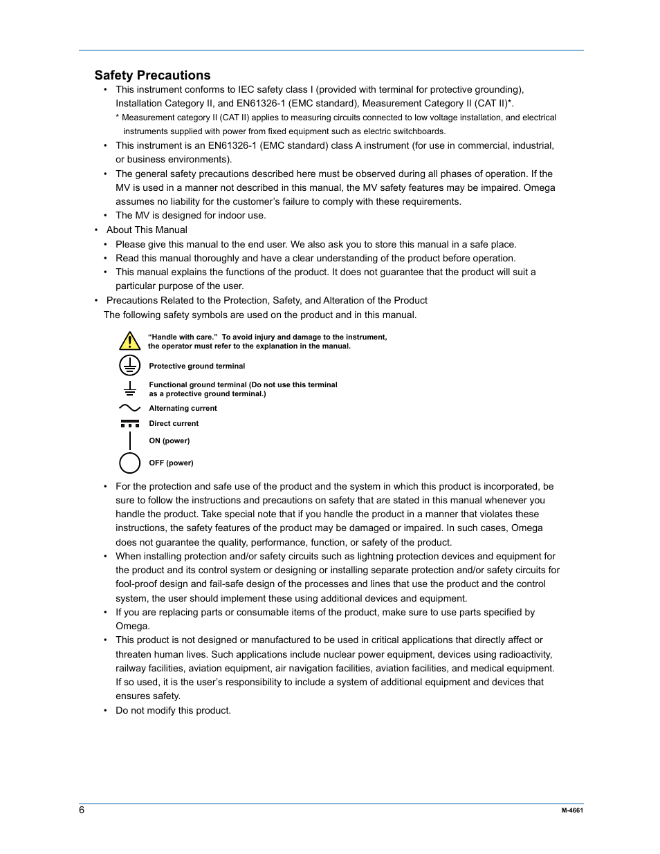 Safety precautions | Yokogawa Button Operated MV2000 User Manual | Page 5 / 55