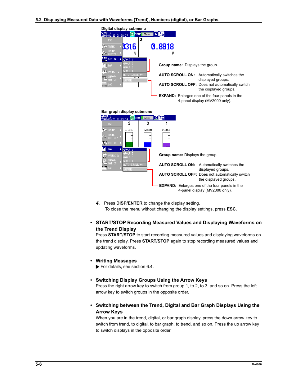 Yokogawa Button Operated MV2000 User Manual | Page 122 / 301