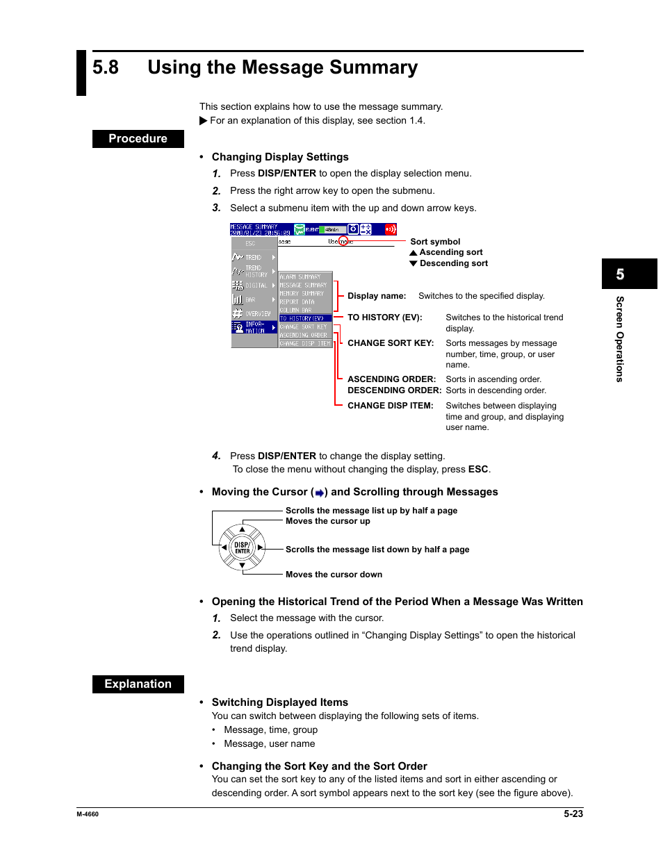 8 using the message summary | Yokogawa Button Operated MV2000 User Manual | Page 139 / 301