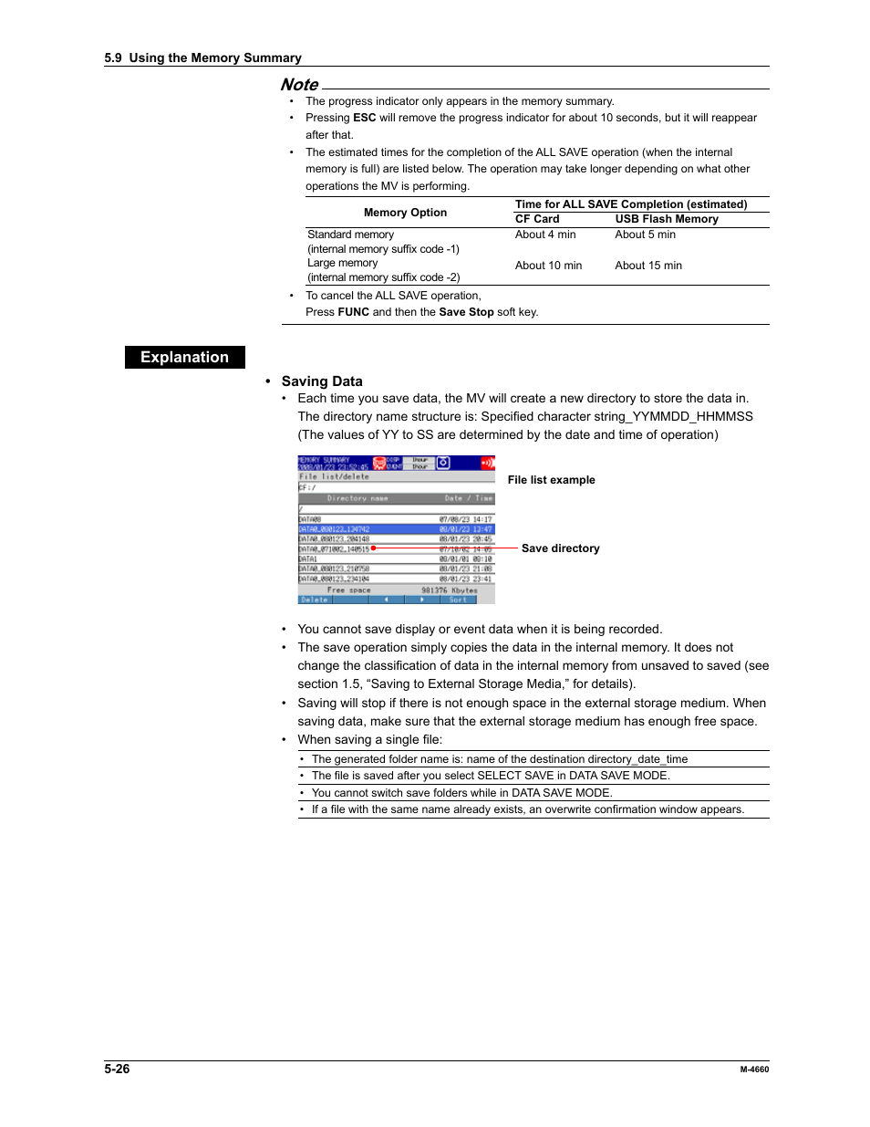 Explanation | Yokogawa Button Operated MV2000 User Manual | Page 142 / 301