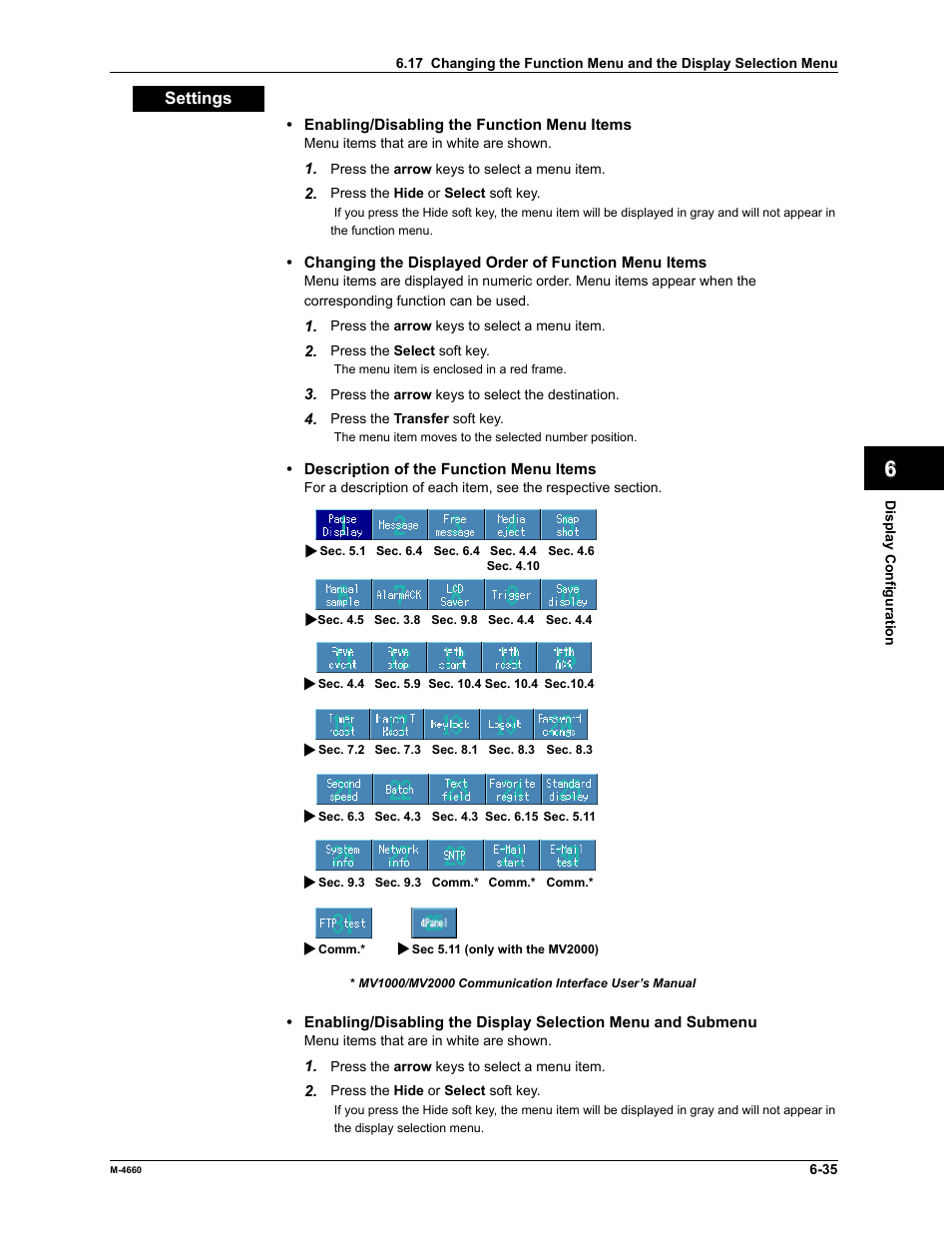 Yokogawa Button Operated MV2000 User Manual | Page 183 / 301