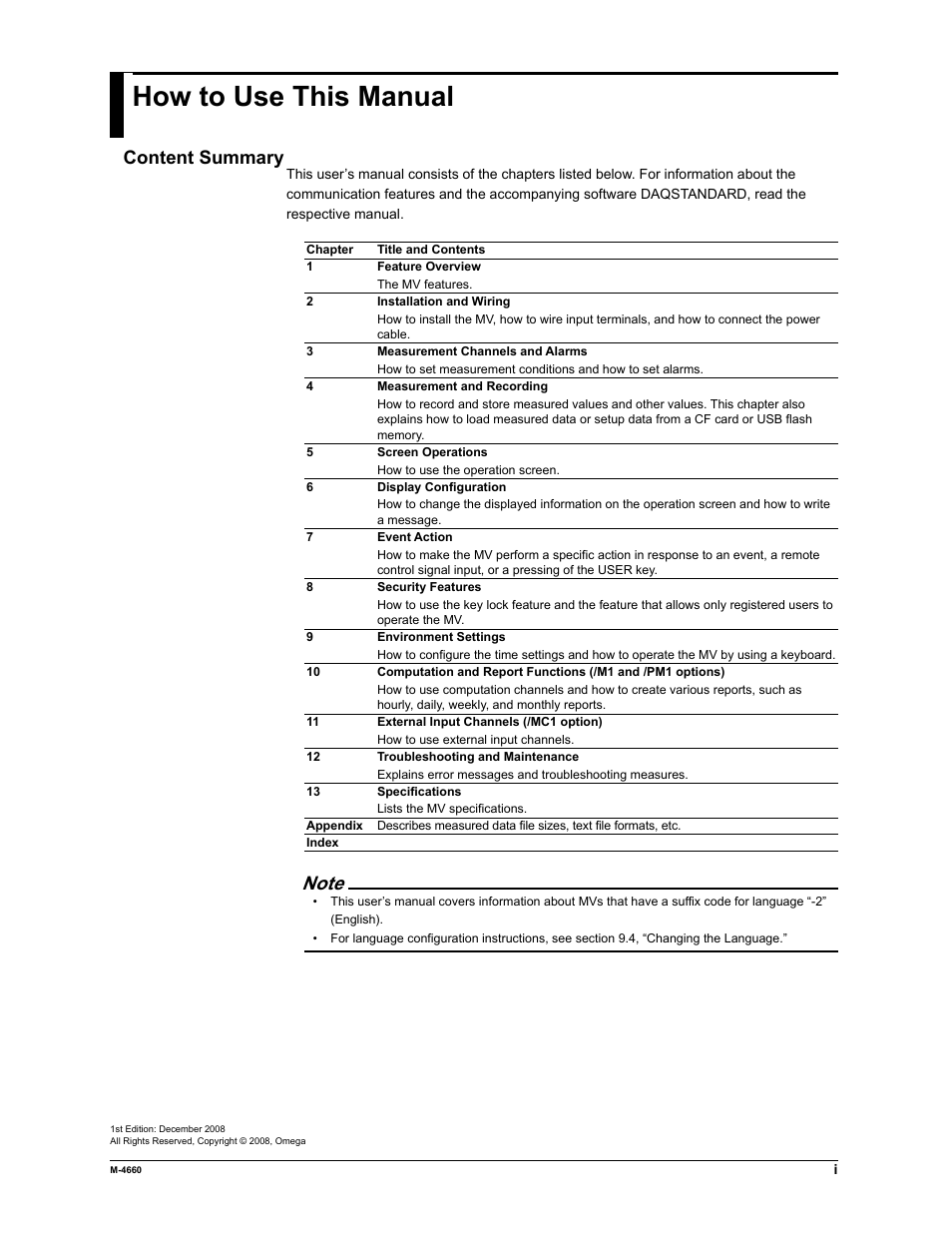 How to use this manual, Content summary | Yokogawa Button Operated MV2000 User Manual | Page 2 / 301