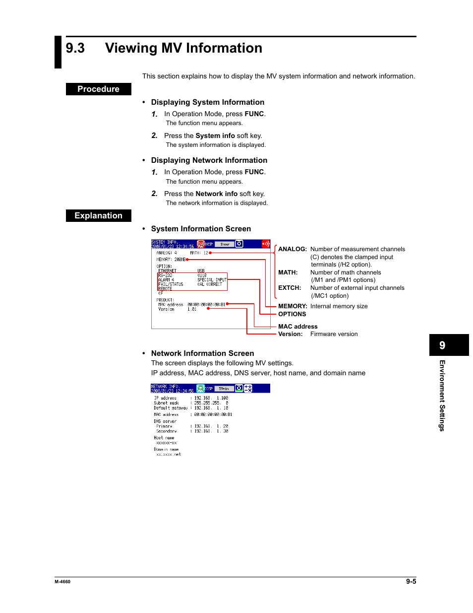 3 viewing mv information | Yokogawa Button Operated MV2000 User Manual | Page 207 / 301