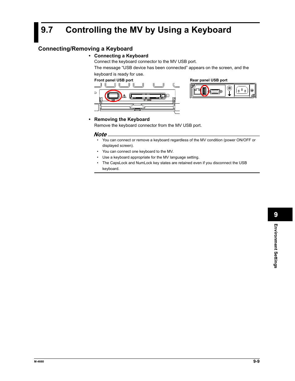 7 controlling the mv by using a keyboard | Yokogawa Button Operated MV2000 User Manual | Page 211 / 301