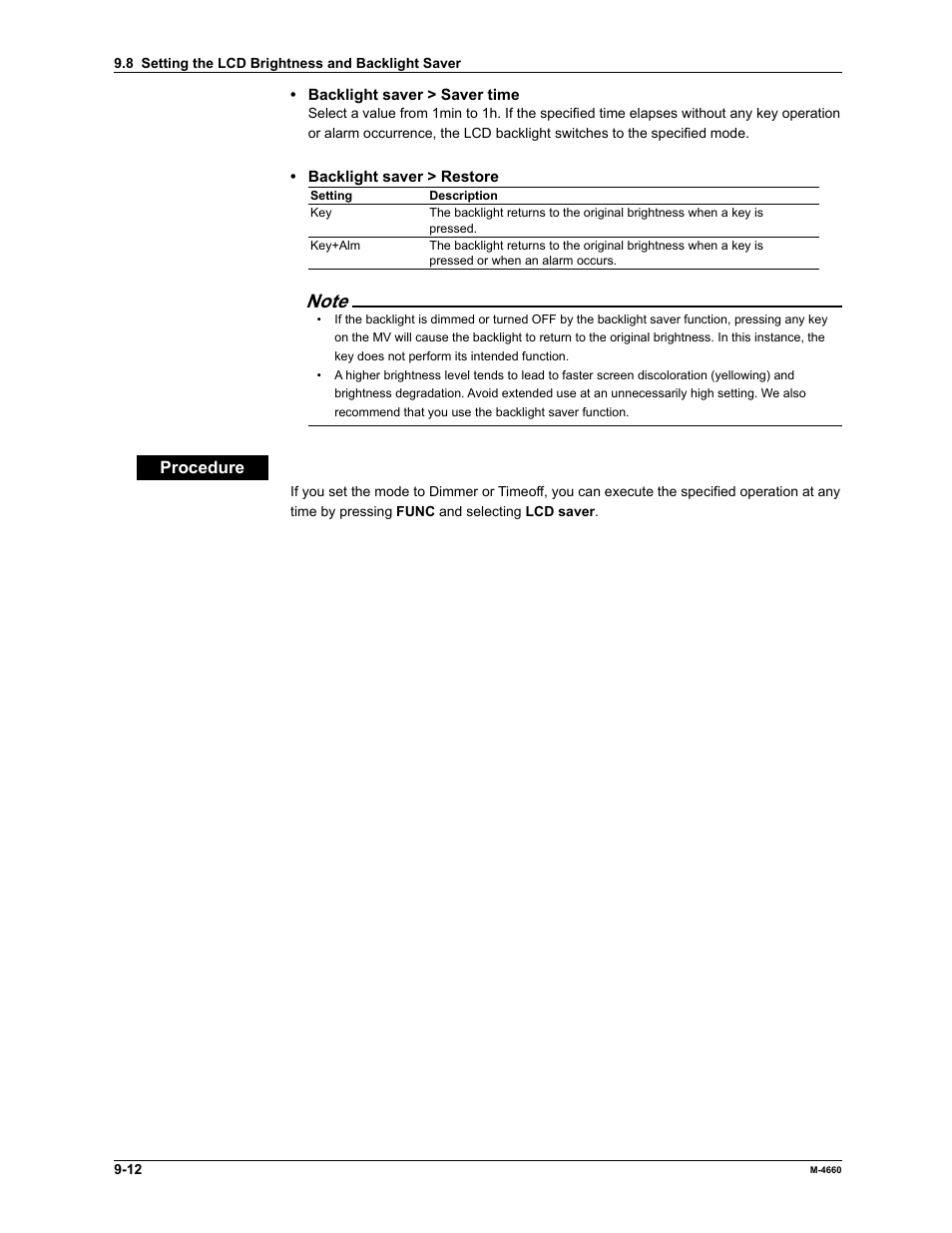 Procedure | Yokogawa Button Operated MV2000 User Manual | Page 214 / 301