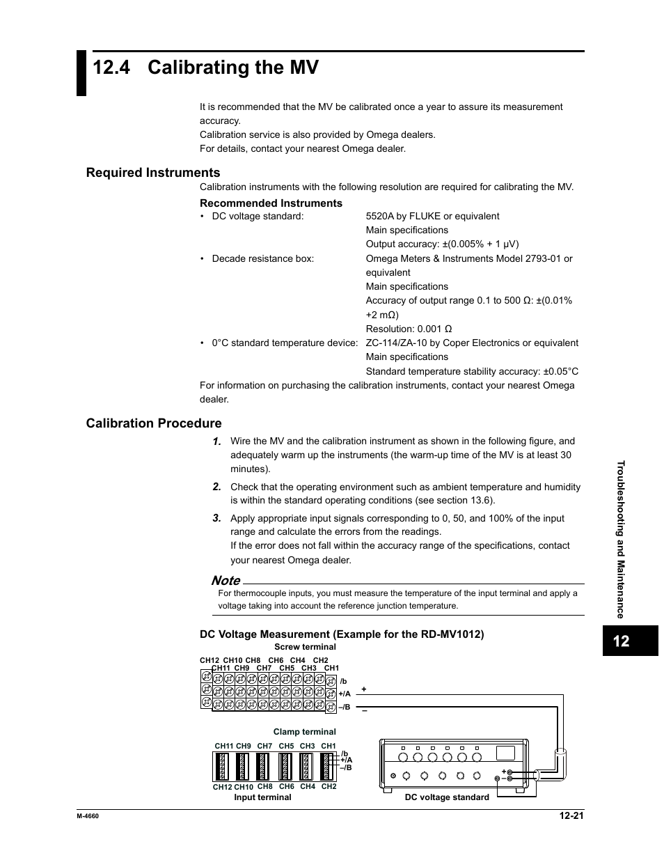 4 calibrating the mv, App index, Required instruments | Calibration procedure | Yokogawa Button Operated MV2000 User Manual | Page 260 / 301