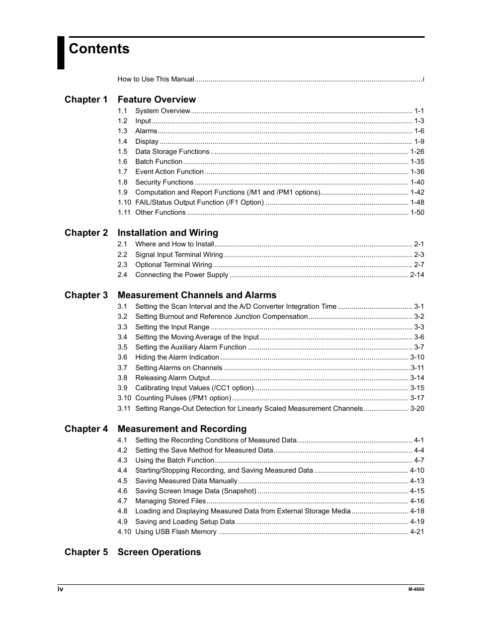 Yokogawa Button Operated MV2000 User Manual | Page 5 / 301