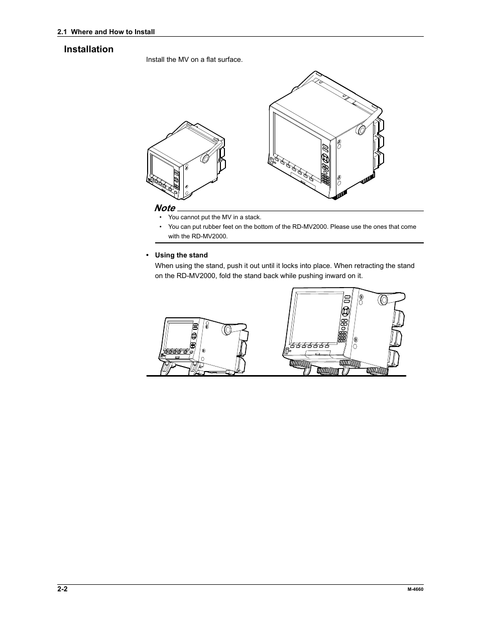 Installation | Yokogawa Button Operated MV2000 User Manual | Page 60 / 301