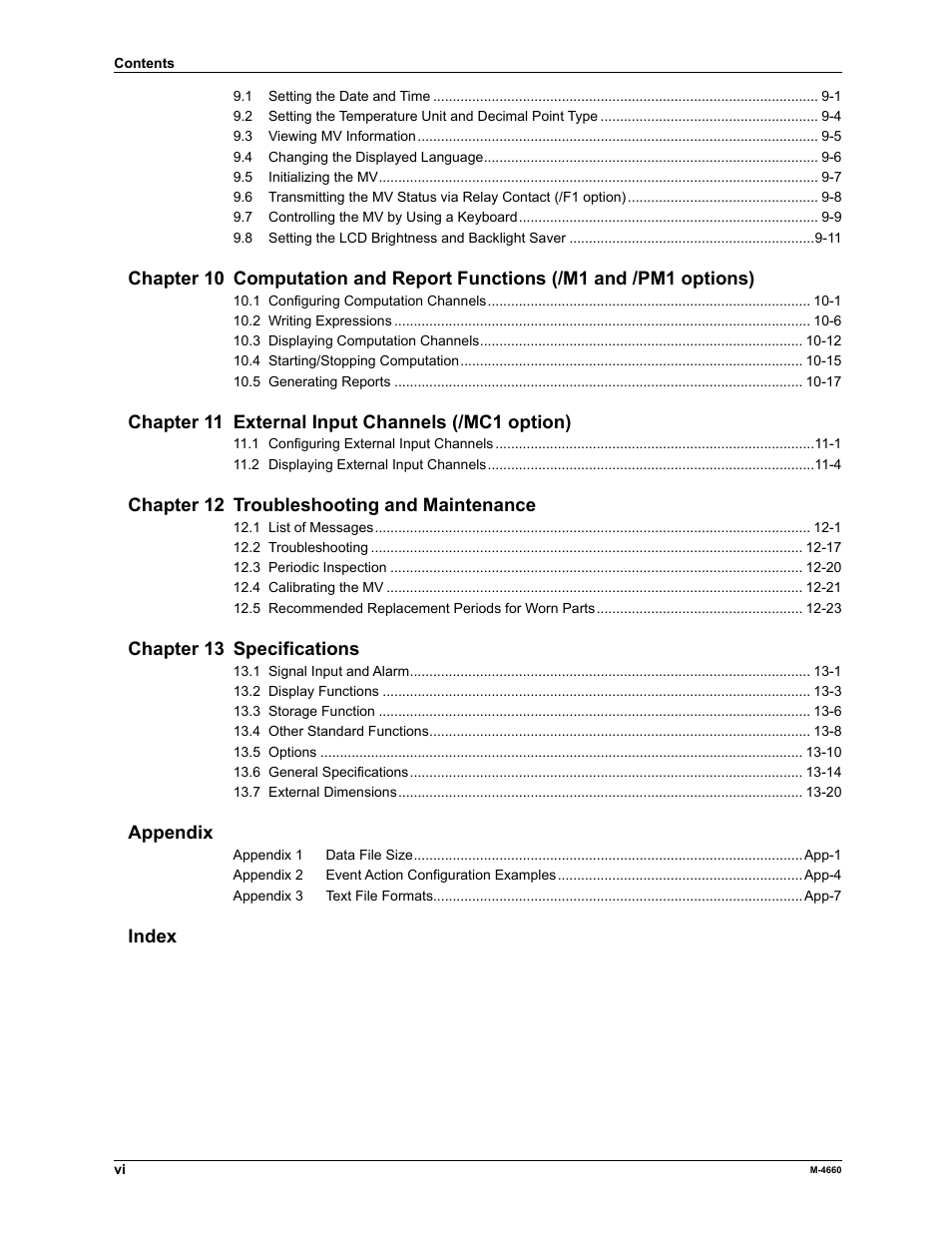 Yokogawa Button Operated MV2000 User Manual | Page 7 / 301