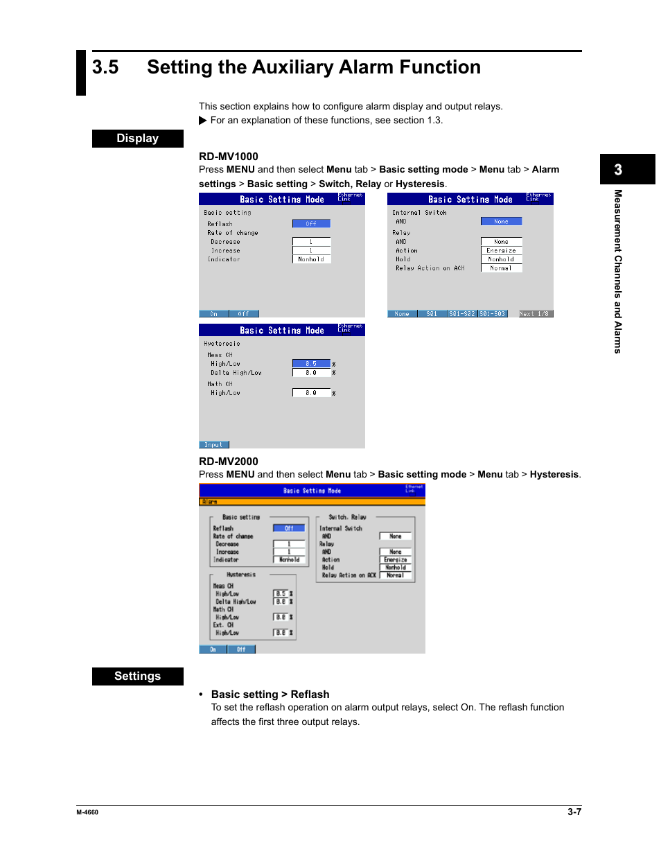 5 setting the auxiliary alarm function | Yokogawa Button Operated MV2000 User Manual | Page 81 / 301