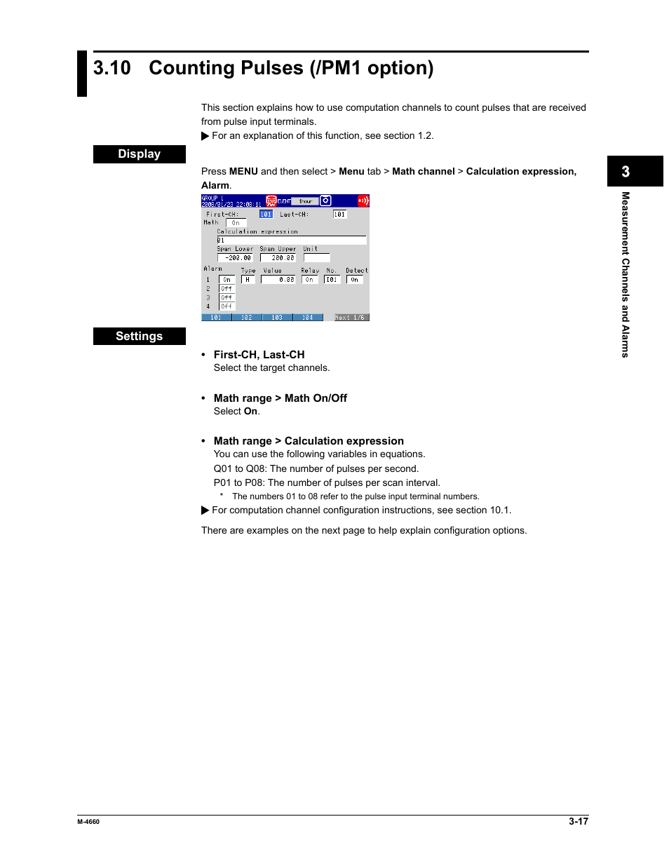 10 counting pulses (/pm1 option) | Yokogawa Button Operated MV2000 User Manual | Page 91 / 301