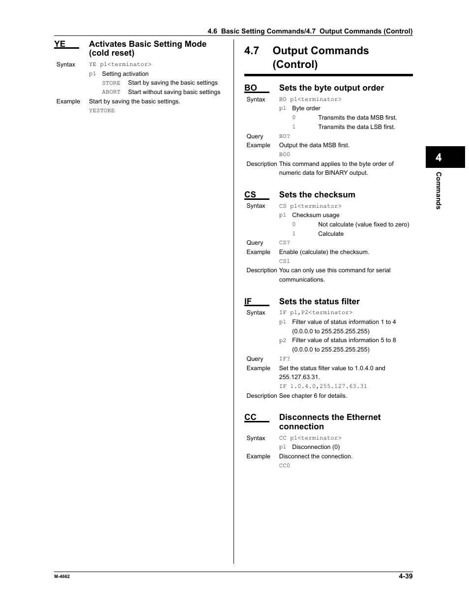 7 output commands (control), App index | Yokogawa Button Operated MV2000 User Manual | Page 112 / 177