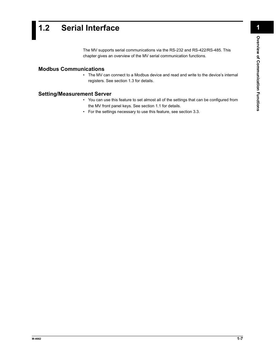 2 serial interface | Yokogawa Button Operated MV2000 User Manual | Page 13 / 177