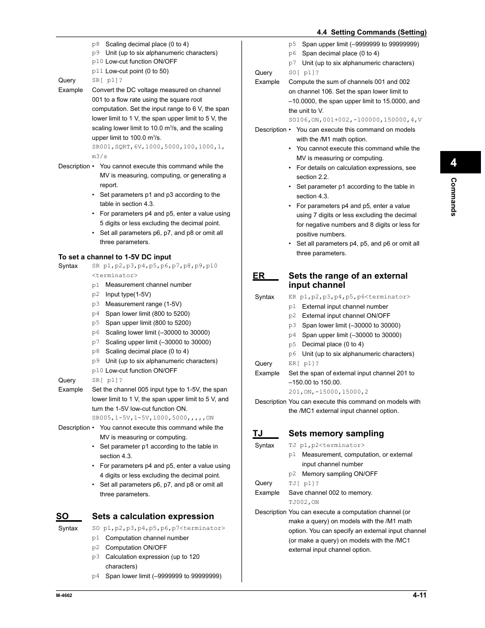 App index, So sets a calculation expression, Er sets the range of an external input channel | Yokogawa Button Operated MV2000 User Manual | Page 84 / 177