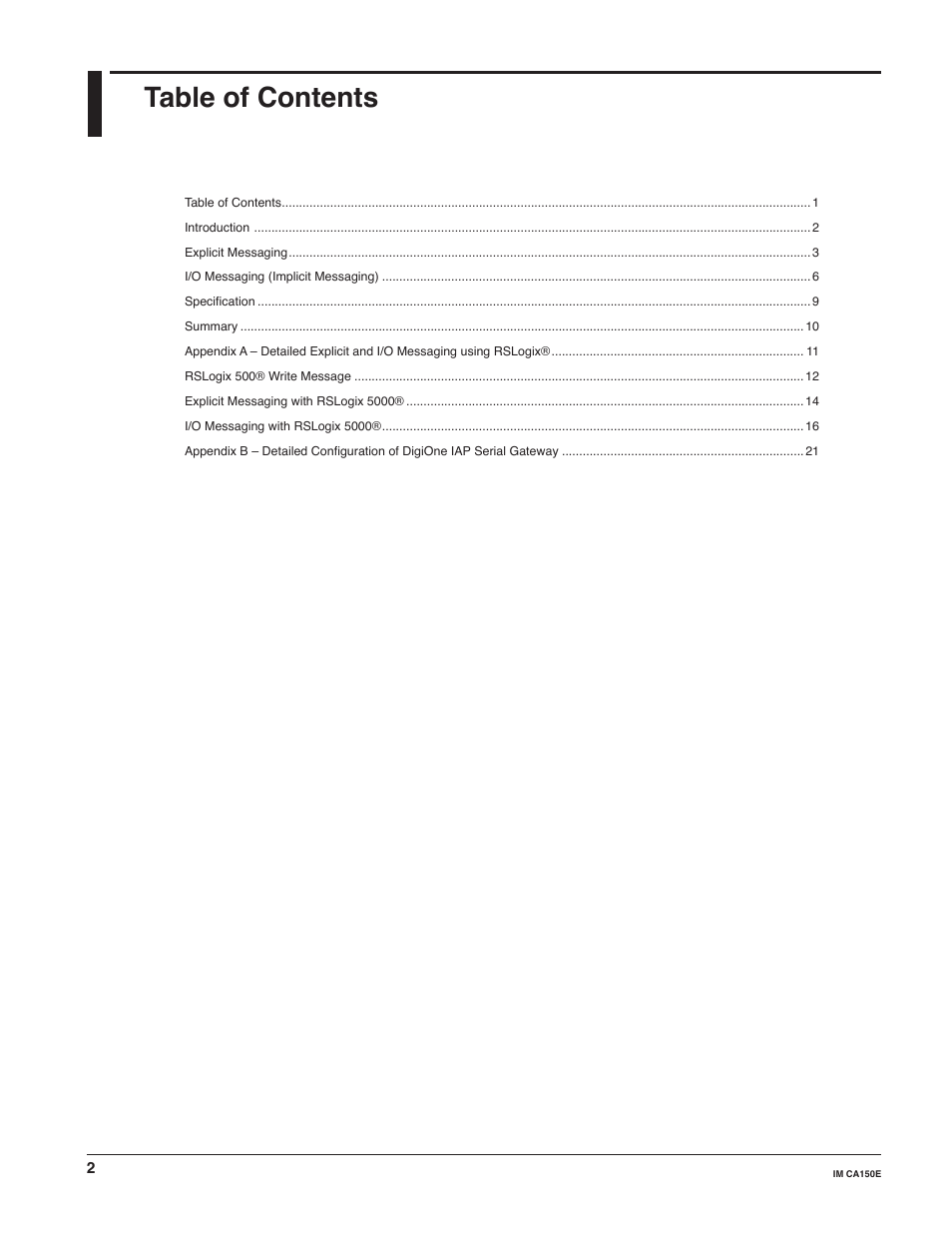 Yokogawa Standalone MW100 User Manual | Page 2 / 31