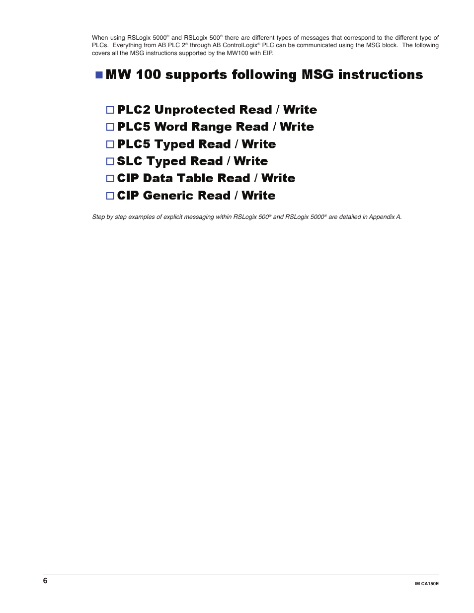 Yokogawa Standalone MW100 User Manual | Page 6 / 31