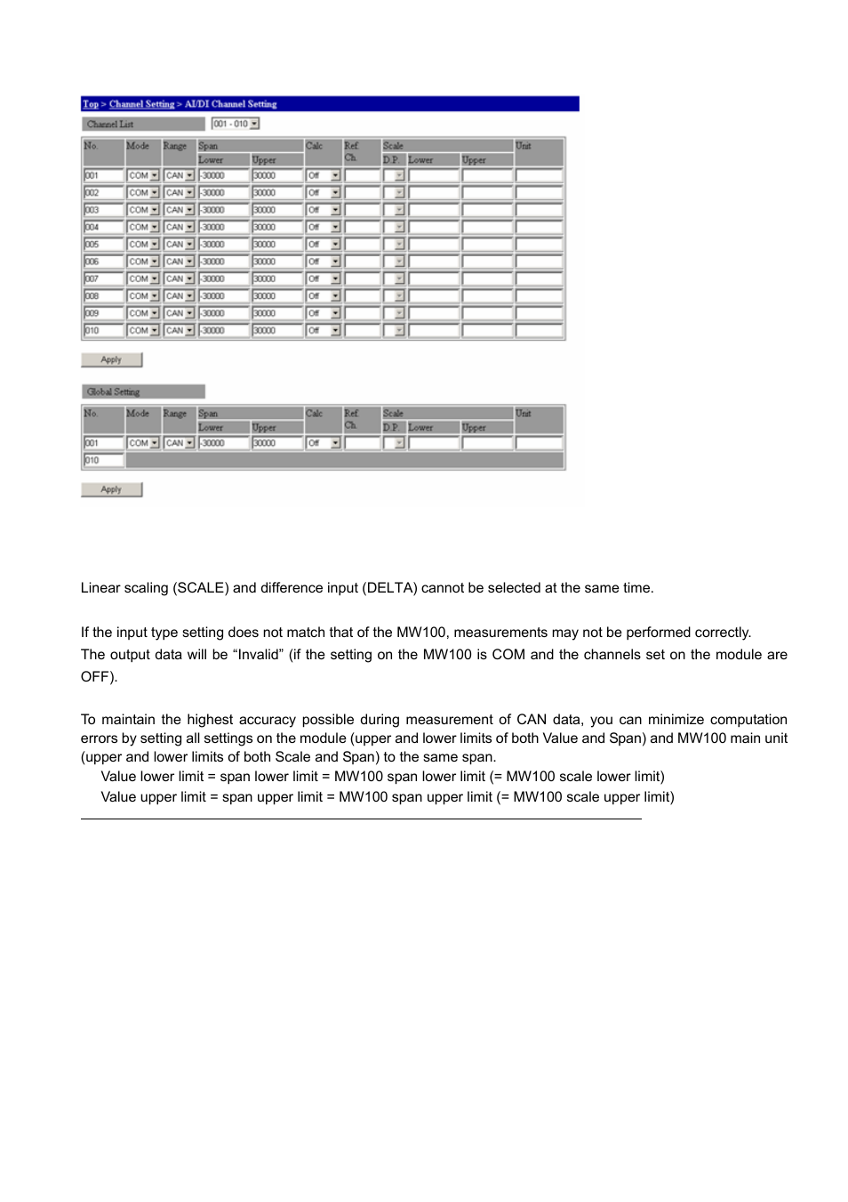 Yokogawa Standalone MW100 User Manual | Page 8 / 17