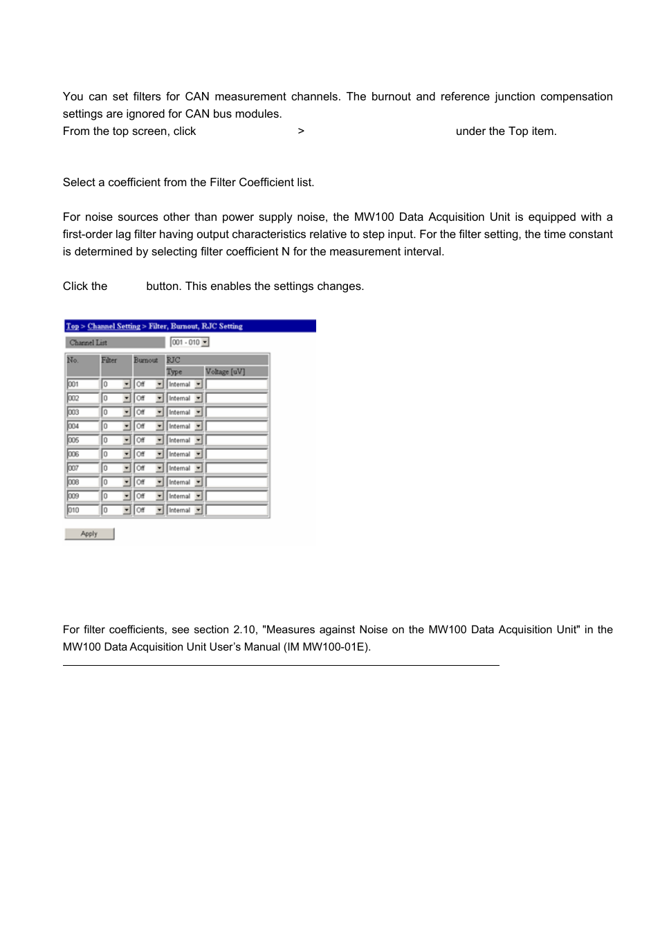 Yokogawa Standalone MW100 User Manual | Page 9 / 17