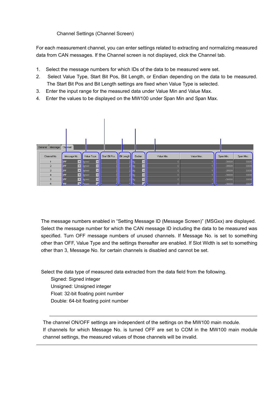 Yokogawa Standalone MW100 User Manual | Page 16 / 40