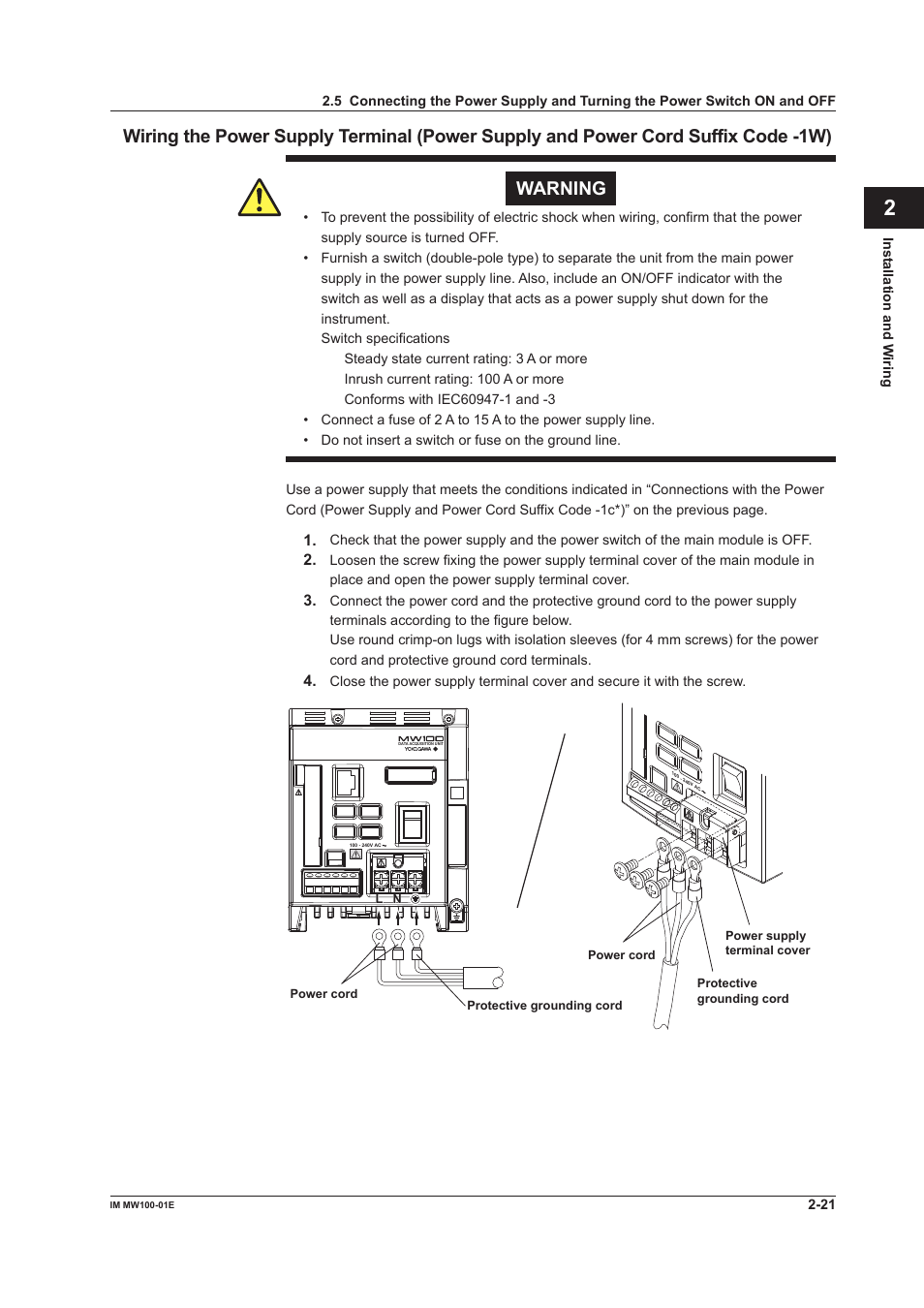 Yokogawa Standalone MW100 User Manual | Page 109 / 305