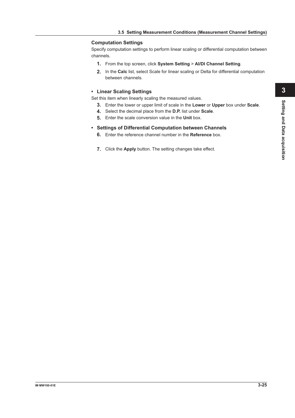 Yokogawa Standalone MW100 User Manual | Page 147 / 305