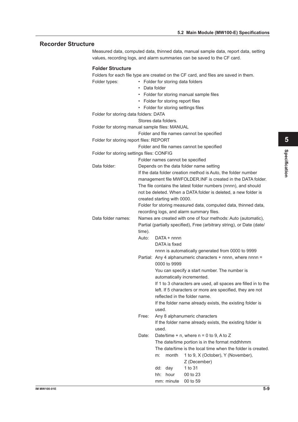 Recorder structure, Recorder structure -9, App index recorder structure | Yokogawa Standalone MW100 User Manual | Page 222 / 305