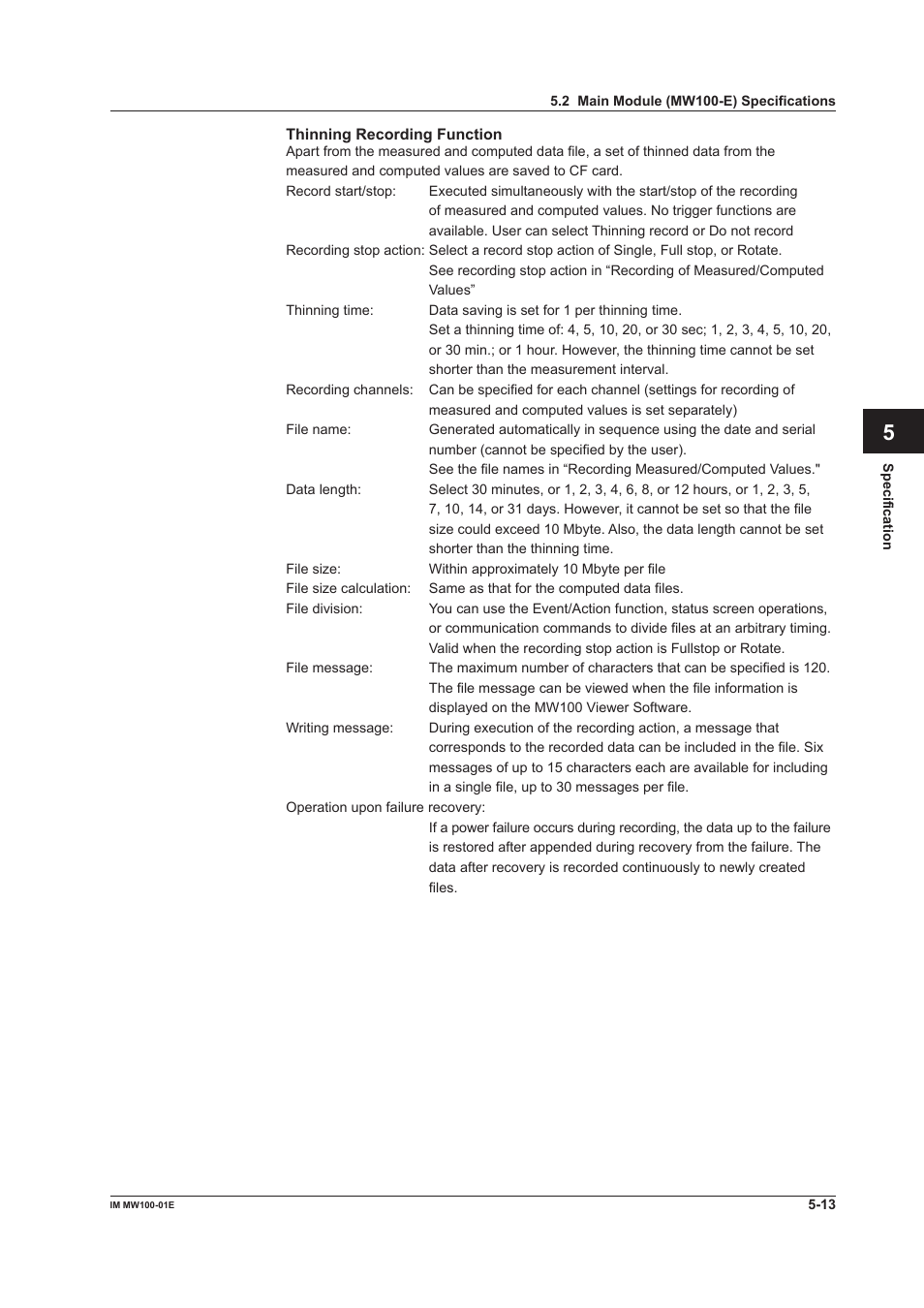 App index | Yokogawa Standalone MW100 User Manual | Page 226 / 305