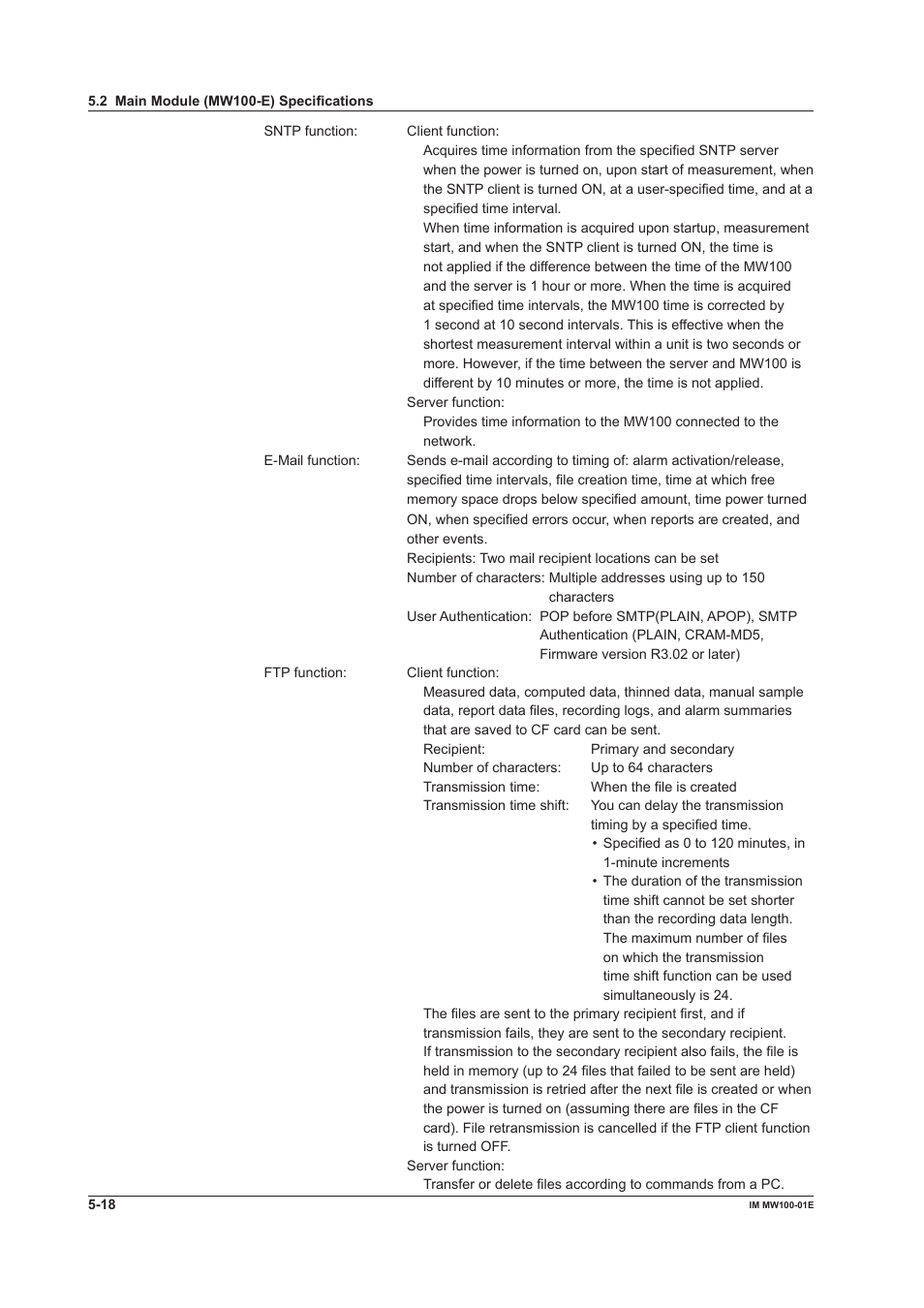 Yokogawa Standalone MW100 User Manual | Page 231 / 305