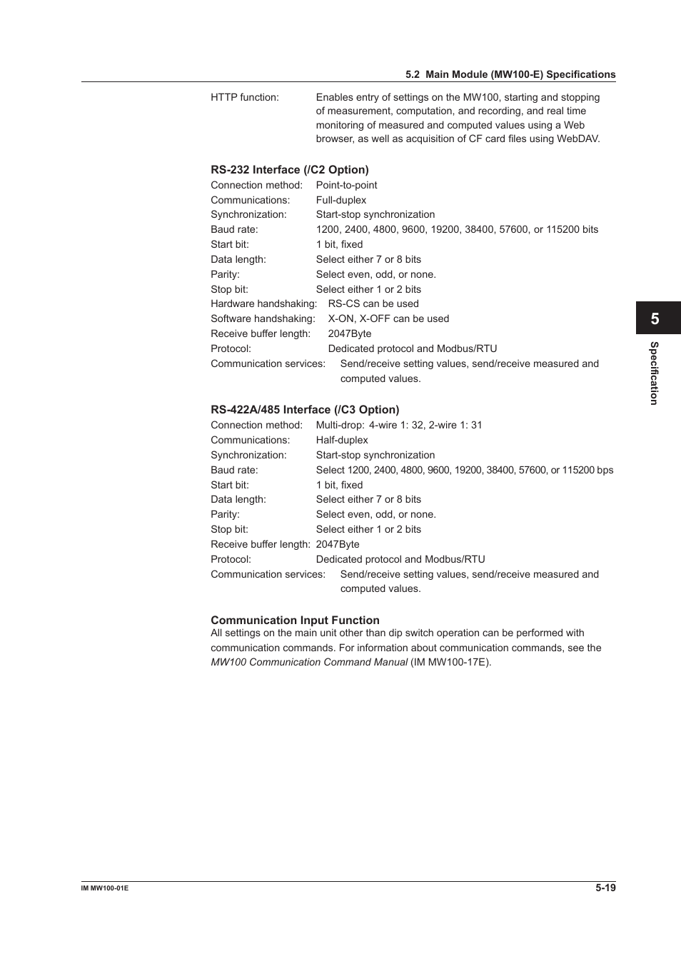 App index | Yokogawa Standalone MW100 User Manual | Page 232 / 305