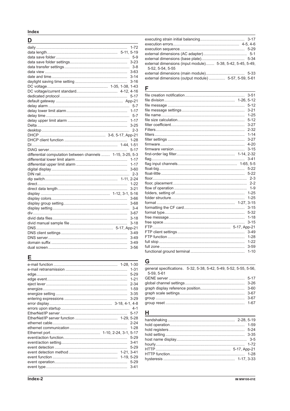 Yokogawa Standalone MW100 User Manual | Page 301 / 305