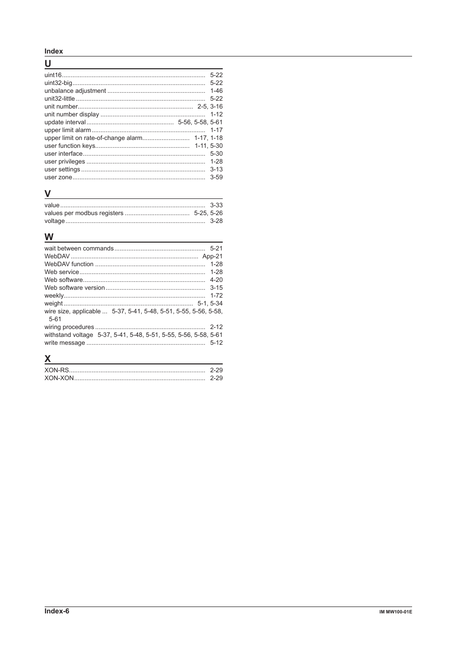 Yokogawa Standalone MW100 User Manual | Page 305 / 305