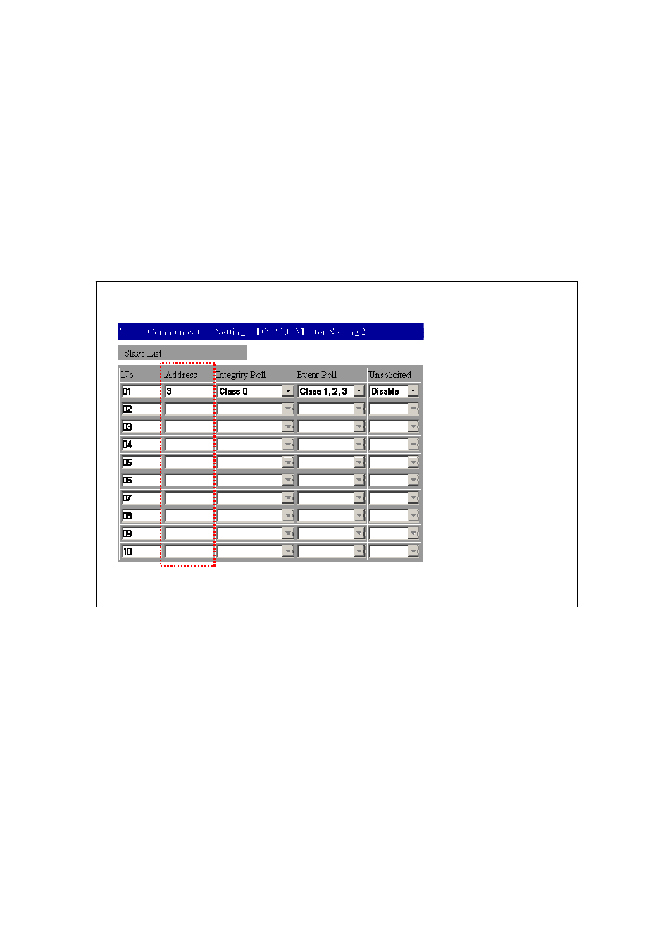 Configuration of destination address | Yokogawa Standalone MW100 User Manual | Page 17 / 131