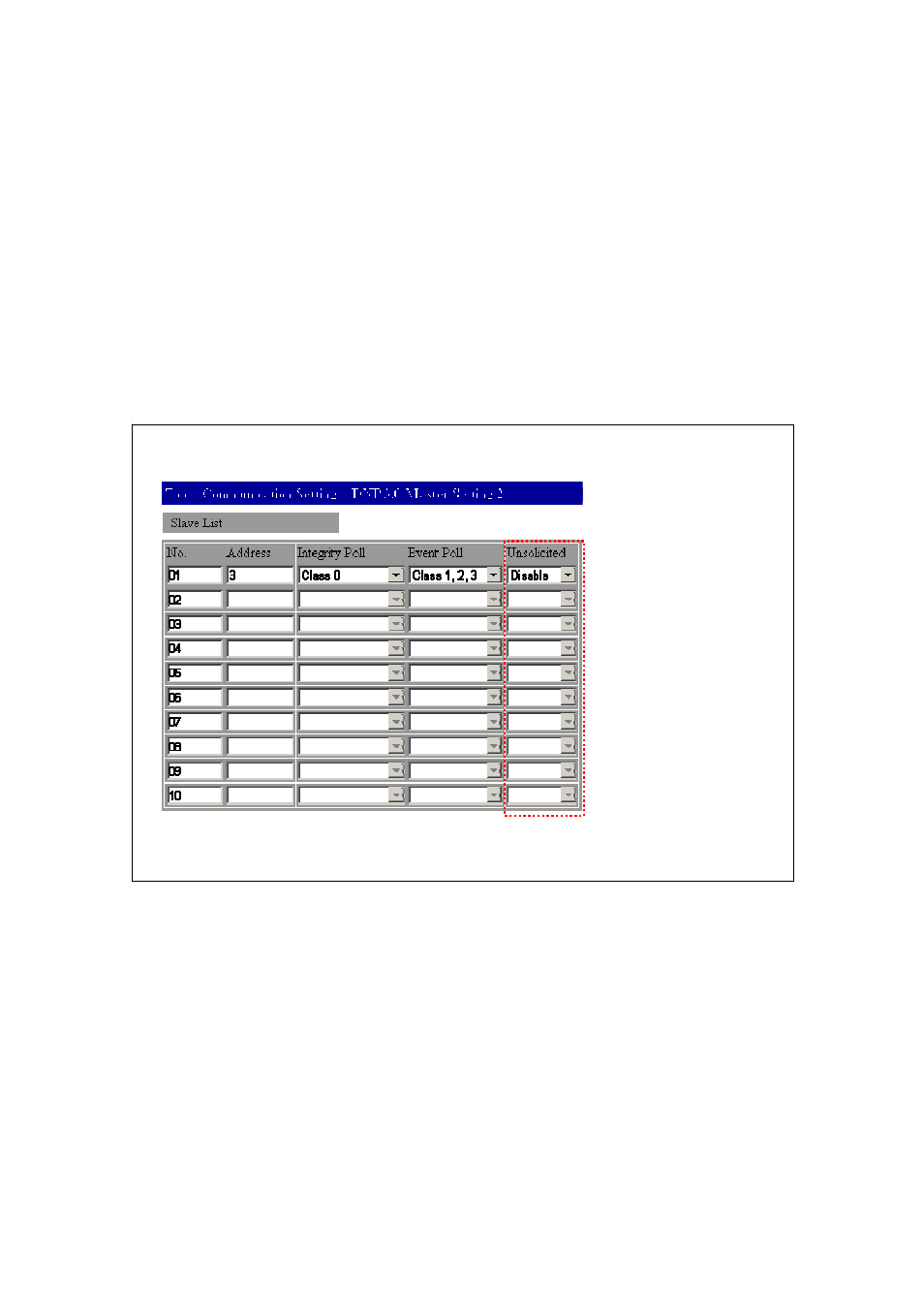 Configuration of unsolicited message | Yokogawa Standalone MW100 User Manual | Page 23 / 131