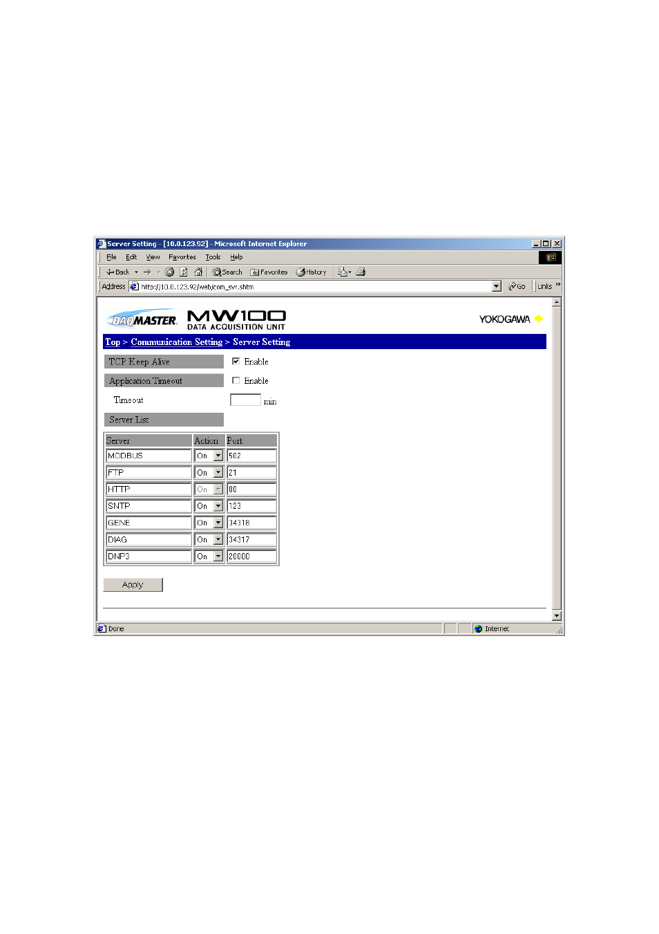 Yokogawa Standalone MW100 User Manual | Page 62 / 131