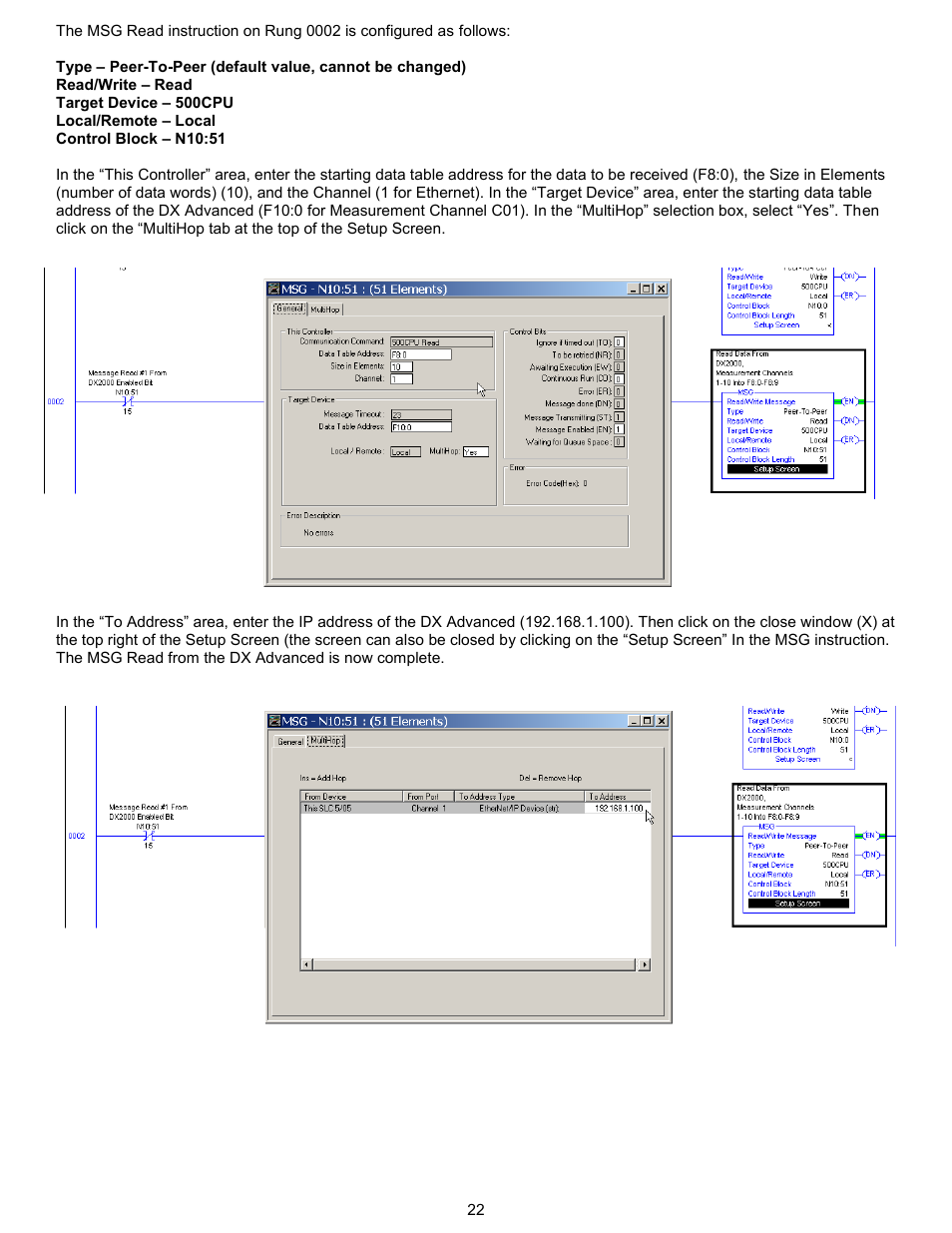 1 compactlogix example | Yokogawa Standalone MW100 User Manual | Page 25 / 58