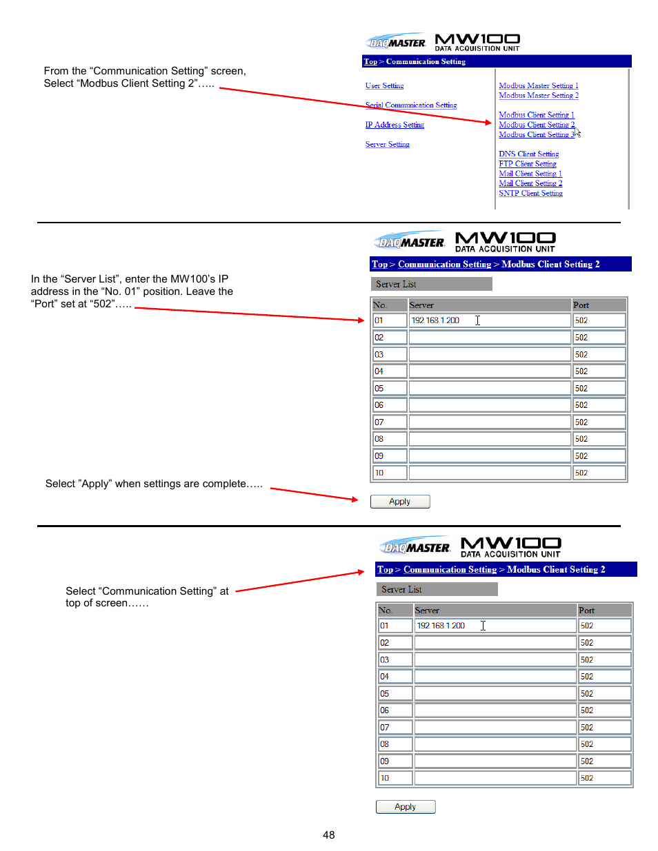 Yokogawa Standalone MW100 User Manual | Page 51 / 58